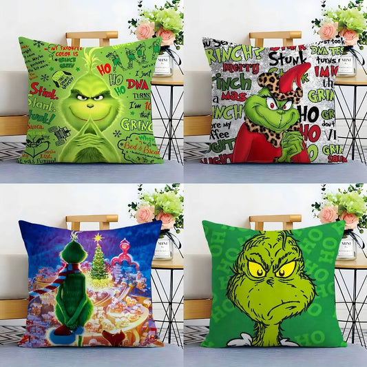 Grinch Christmas Pillow Cover