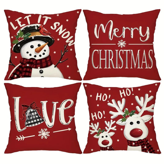 Red Christmas Pillow Cover 45x45cm
