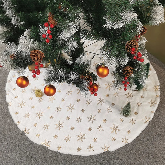 White Plush Christmas Tree Skirt – 78/90/122cm