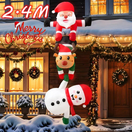 2.4M Inflatable Climbing Santa