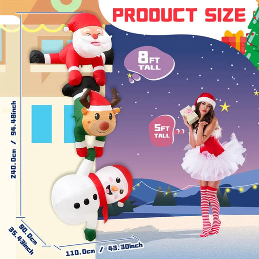 2.4M Inflatable Climbing Santa