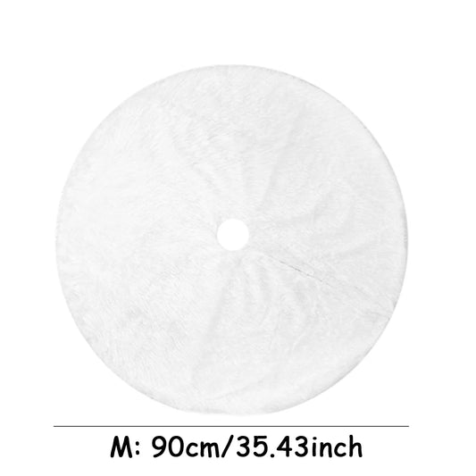 White Plush Christmas Tree Skirt – 78/90/122cm