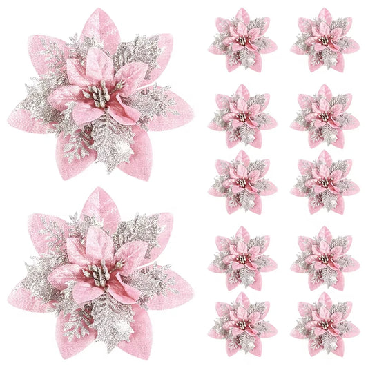 Christmas Flower Ornaments – 5/10PCS