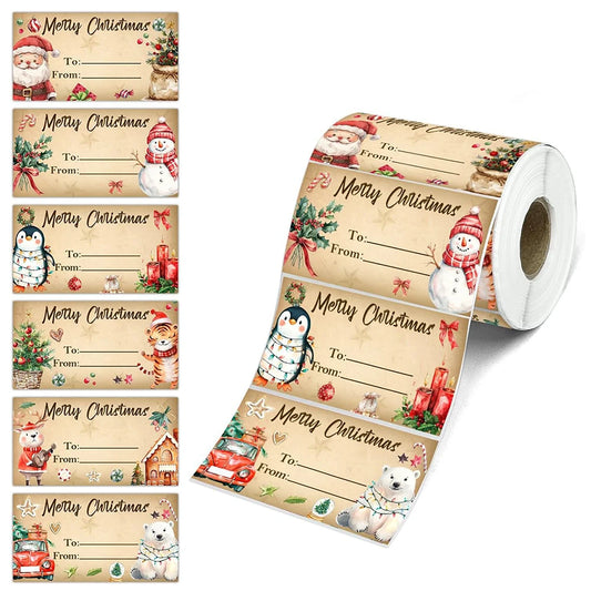 180PCS Christmas Gift Label Stickers – Santa Design