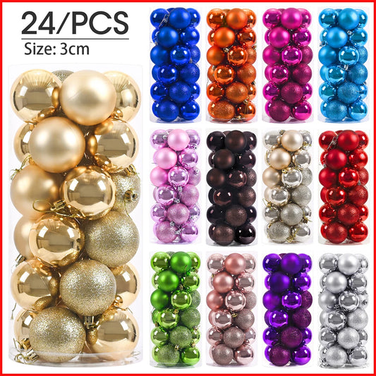 24PCS 3CM Christmas Tree Balls