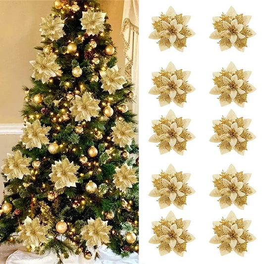 Christmas Flower Ornaments – 5/10PCS