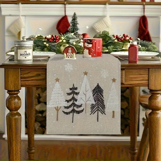 Beige Christmas Table Runner