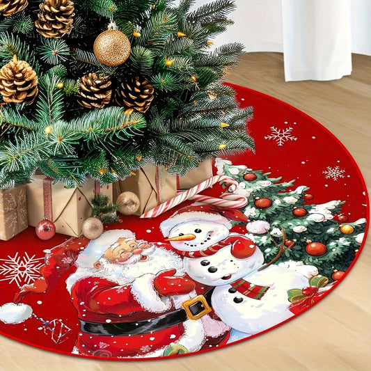 VIKAMA Red Christmas Tree Skirt