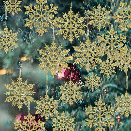 12PCS Christmas Fake Snowflakes