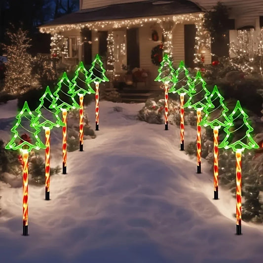 Solar-Powered LED Christmas Tree Lights