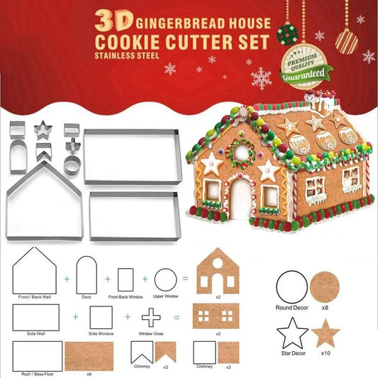 Gingerbread House Cookie Cutter Set