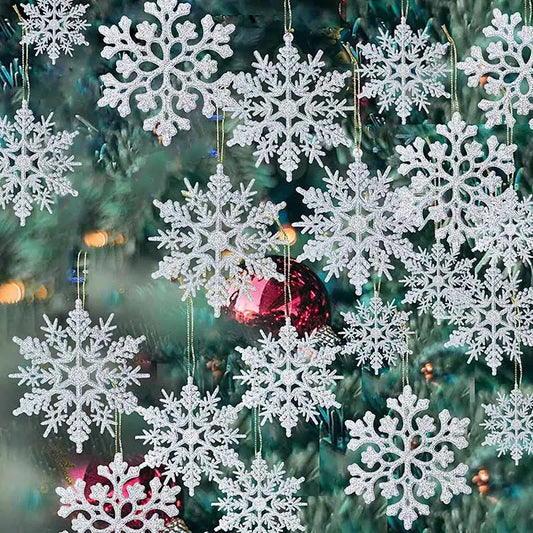 12PCS Christmas Fake Snowflakes