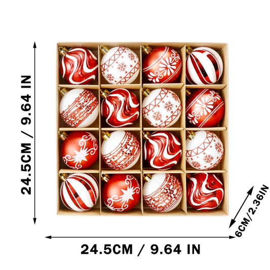 16PCS Shatterproof Christmas Ornaments