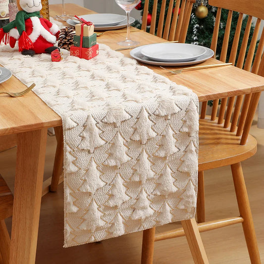 3D Green Christmas Table Runner