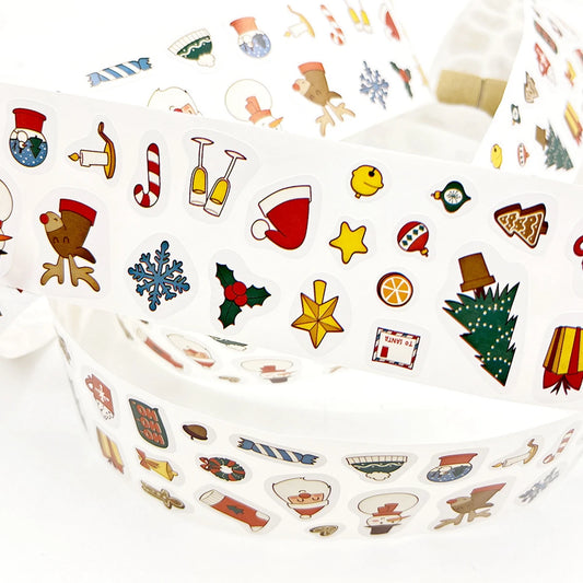 300PCS Cartoon Christmas Gift Tag Stickers