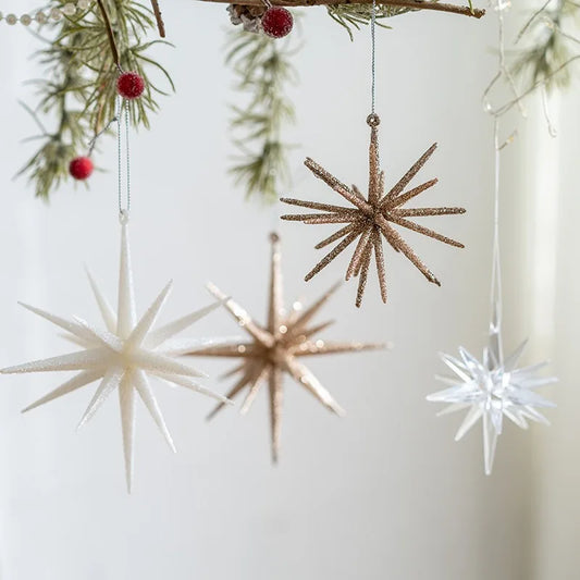 Champagne White Star Ornament