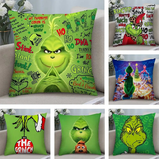 Grinch Christmas Pillow Cover