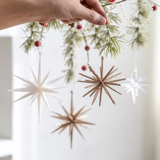 Champagne White Star Ornament